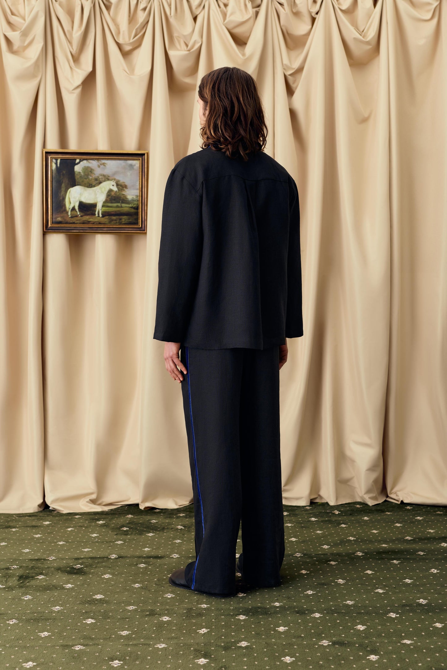 Лляні брюки Paros унісекс в чорному