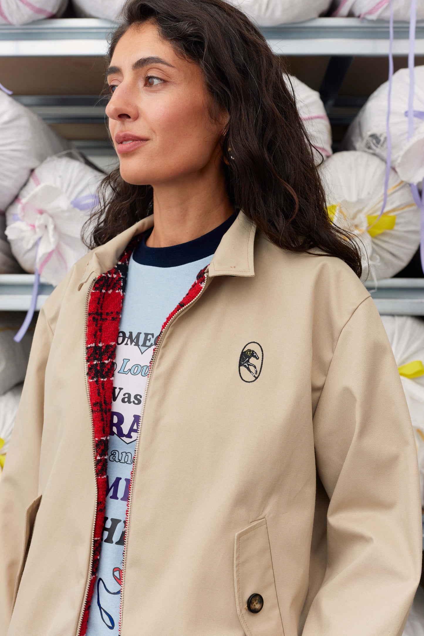Куртка Harrington у бежевому кольорі