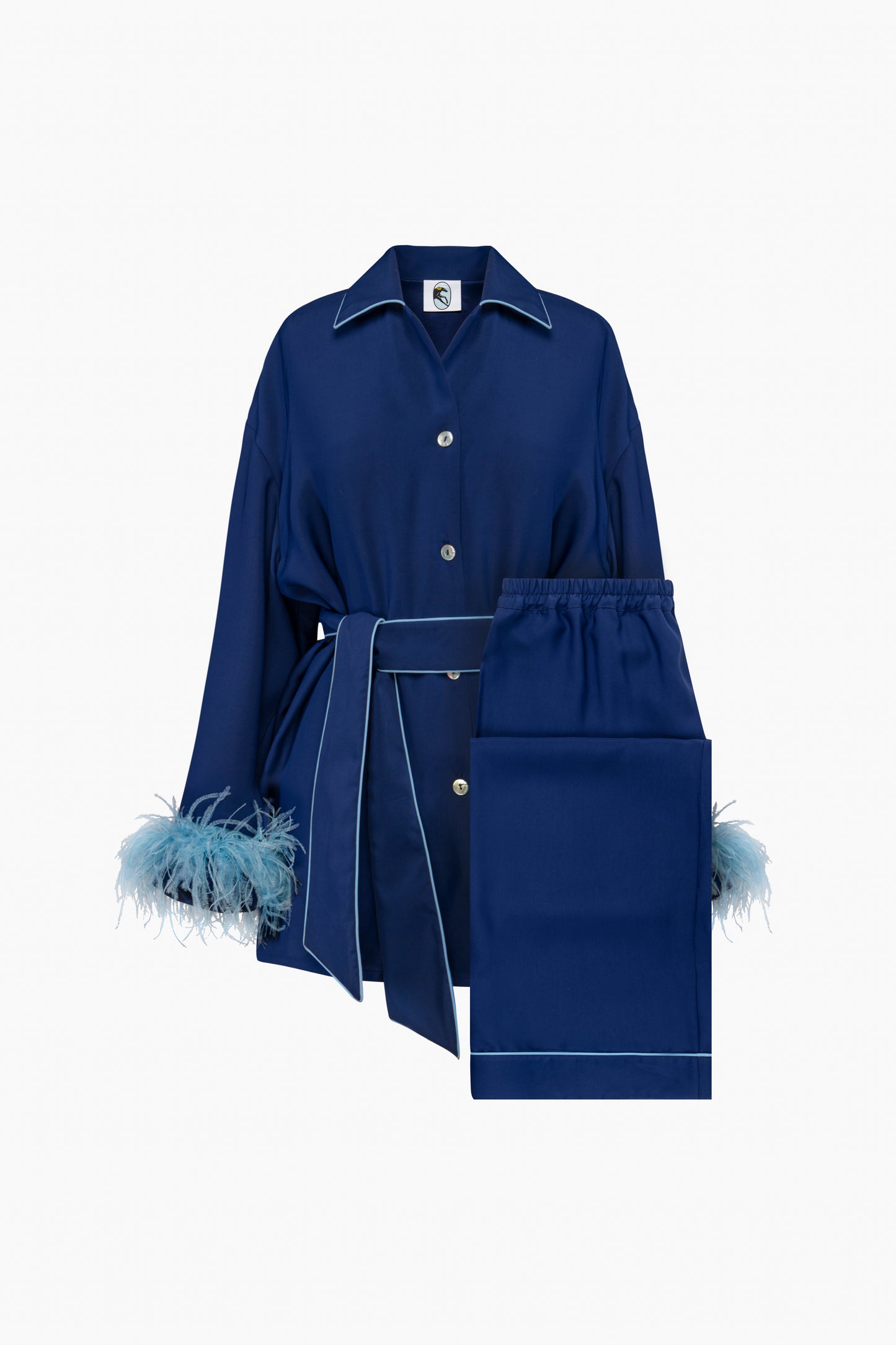 Комплект Miss Cat зі знімним пір'ям темно-синього кольору