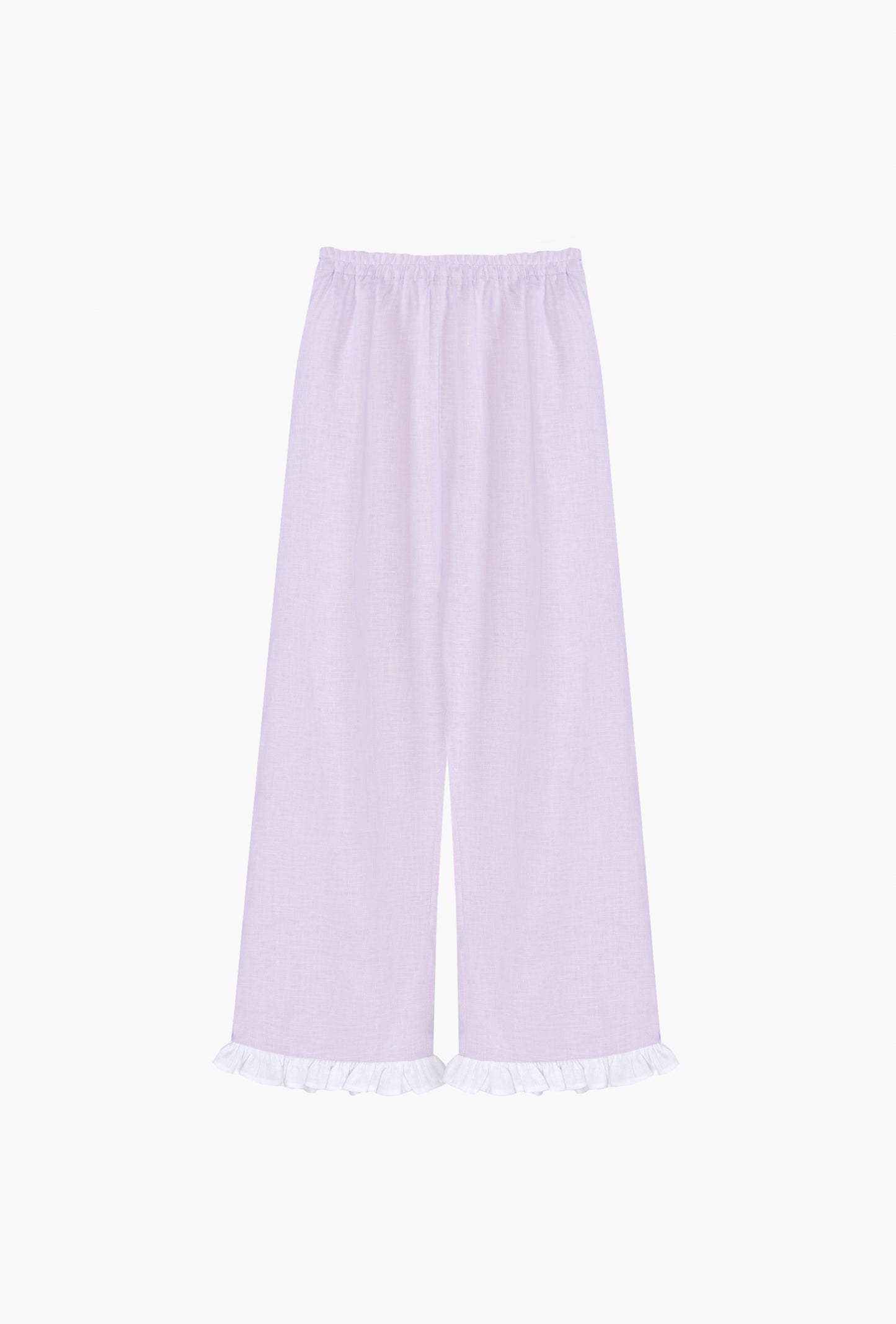 Лляні штани Puff у лавандовому