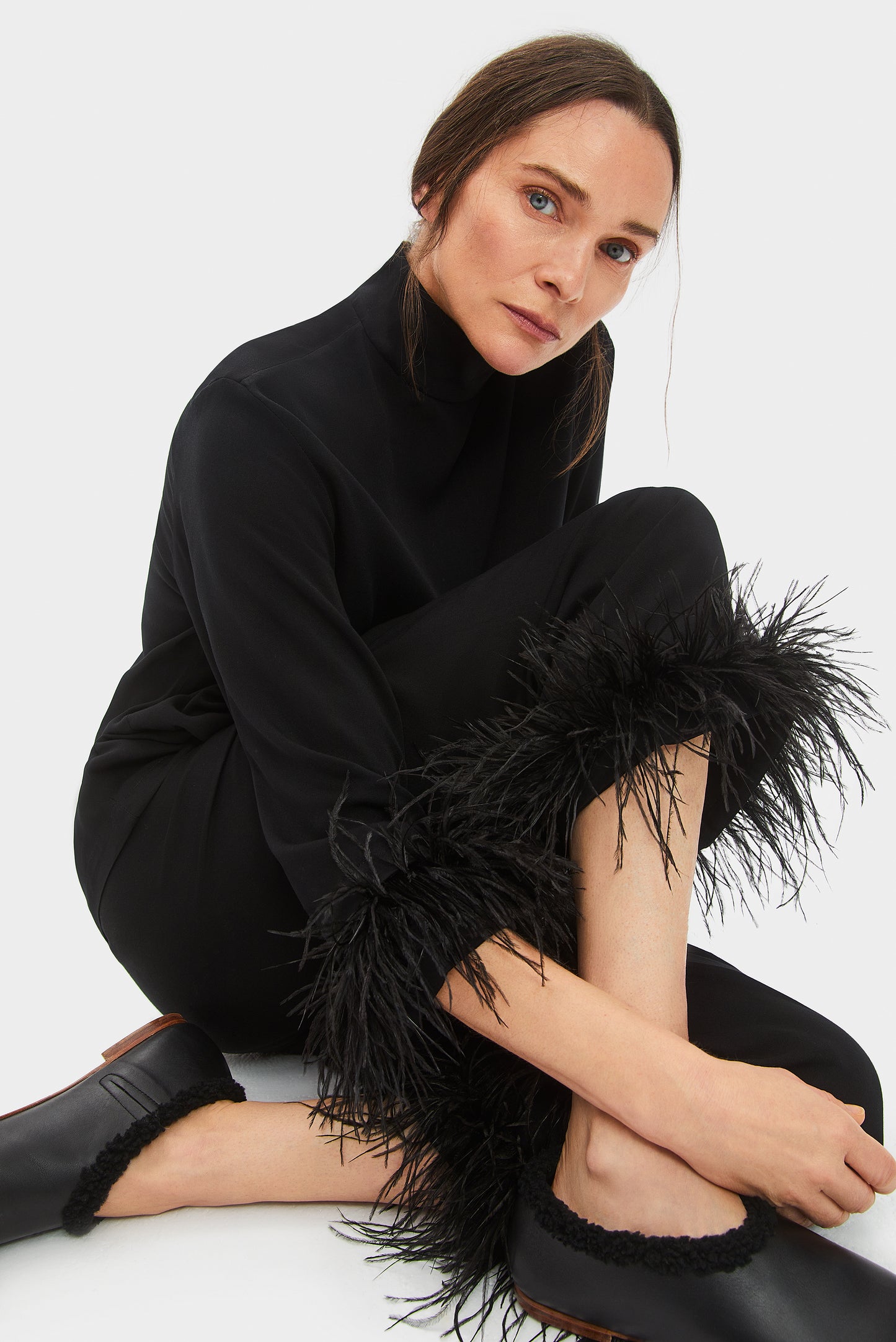 Піжама Black Tie з Подвійним Пір‘ям у Чорному