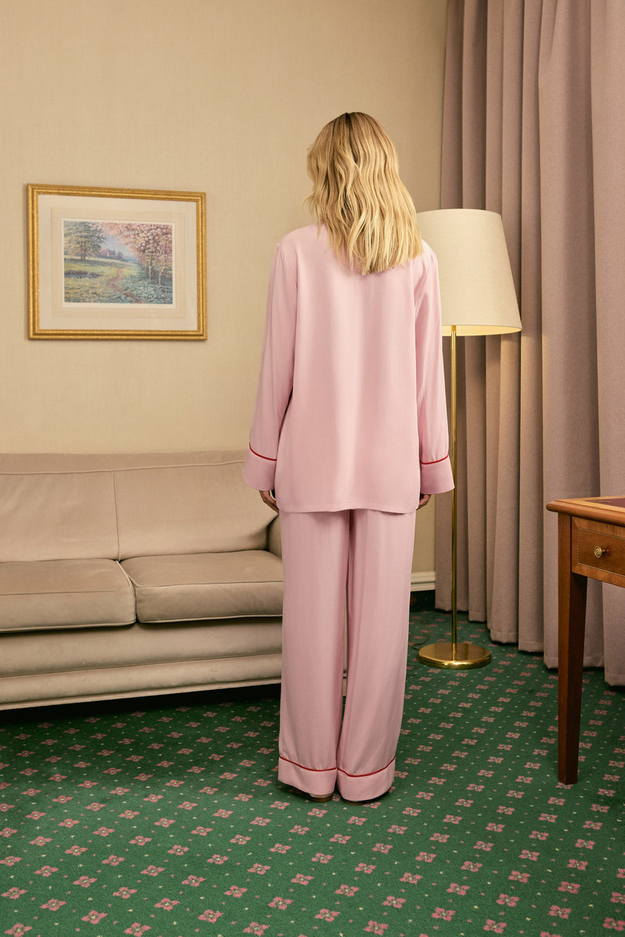 Піжамні Брюки Finnegan Unisex у Рожевому