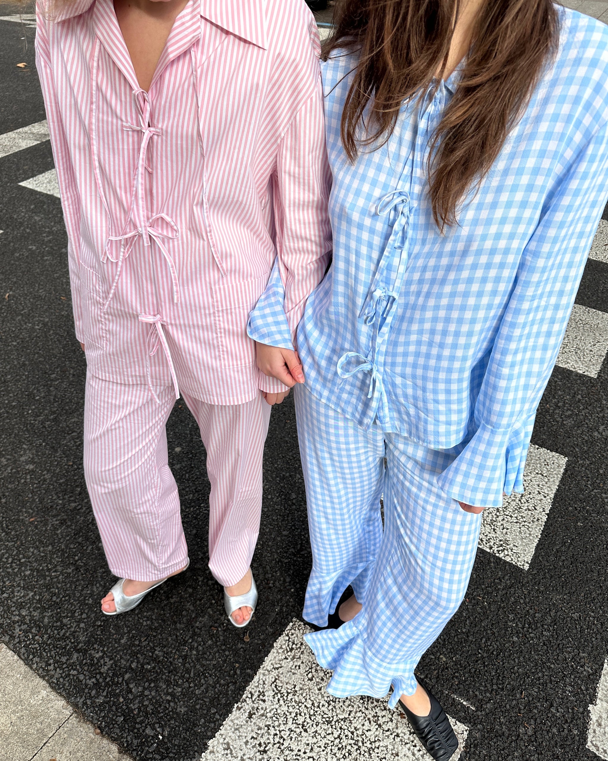 Cotton-Poplin піжама Lyra в рожеву смужку