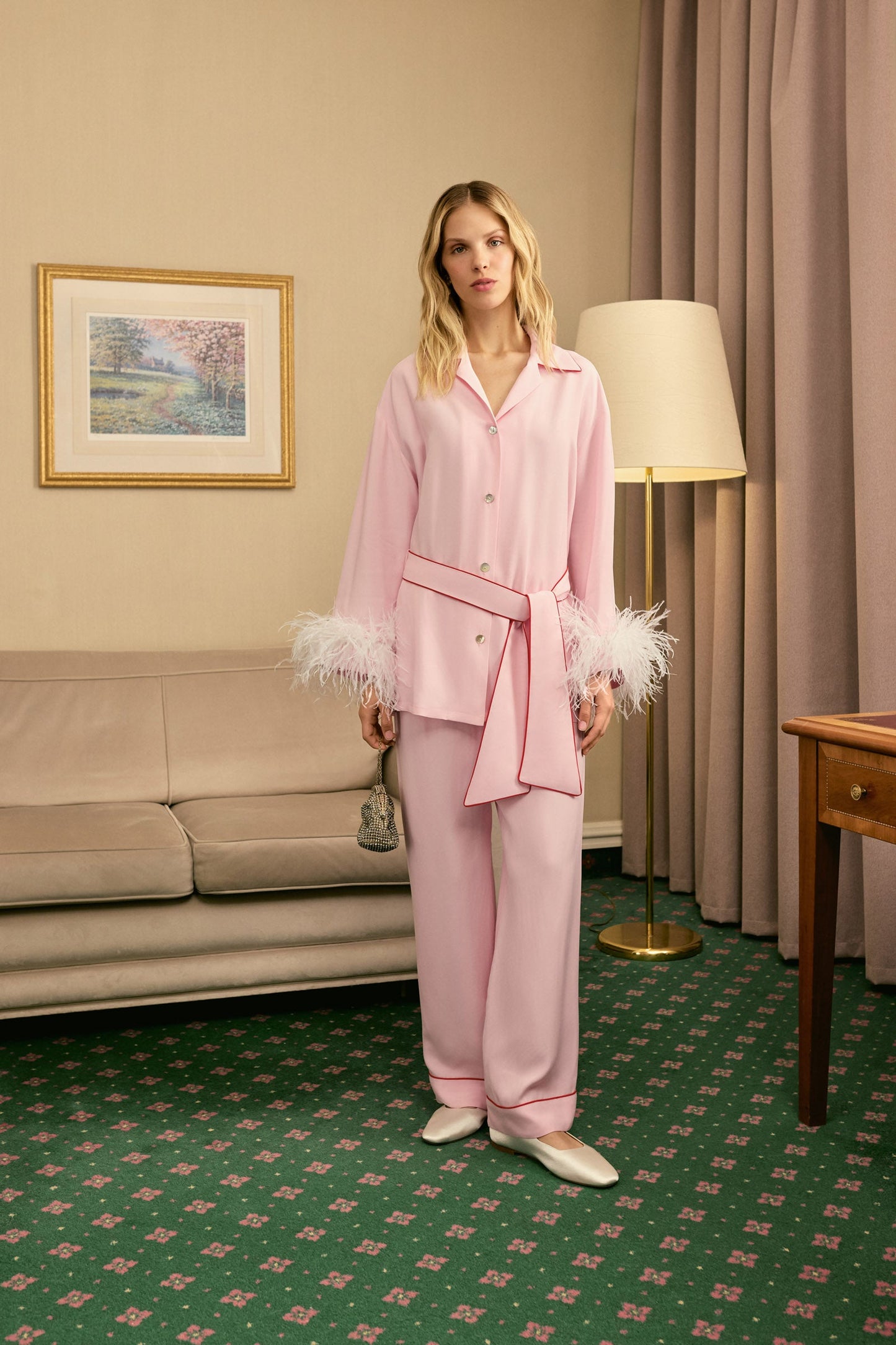 Комплект Miss Cat зі знімним пір'ям у Рожевому