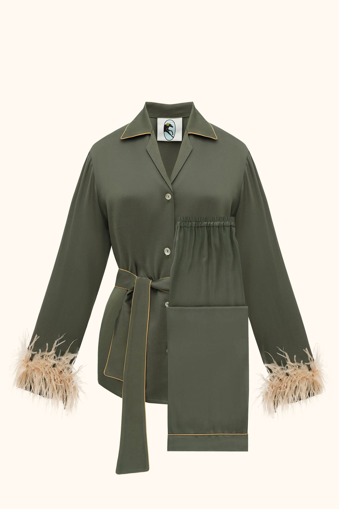 Комплект Miss Cat зі знімним пір'ям у Зеленому