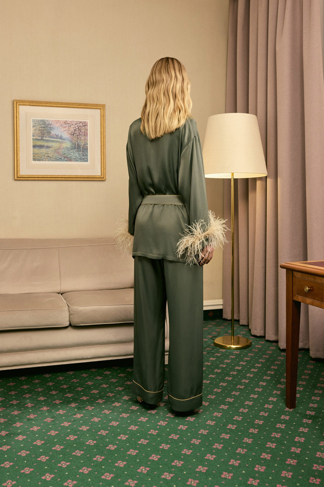 Комплект Miss Cat зі знімним пір'ям у Зеленому