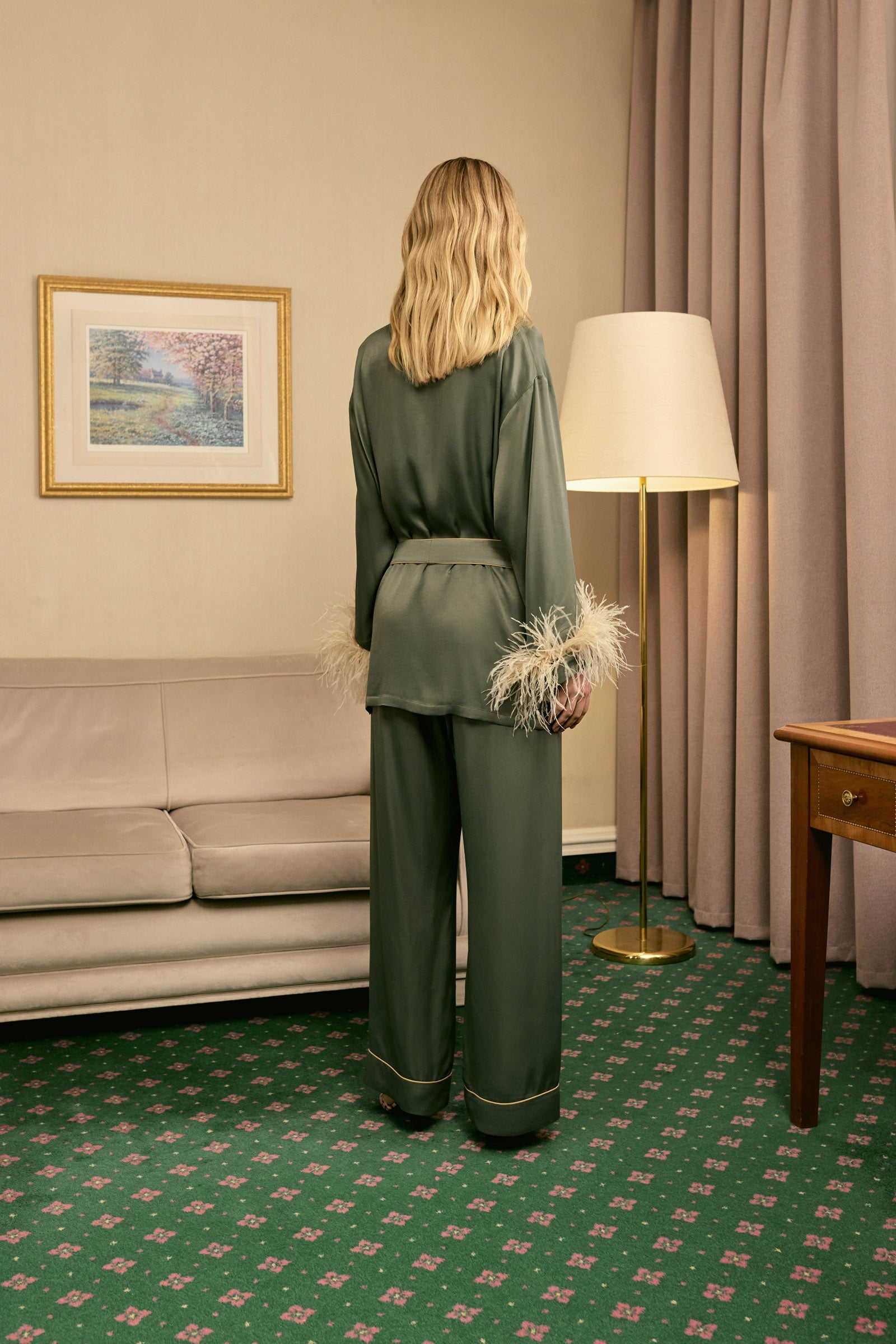 Комплект Miss Cat зі знімним пір'ям у Зеленому