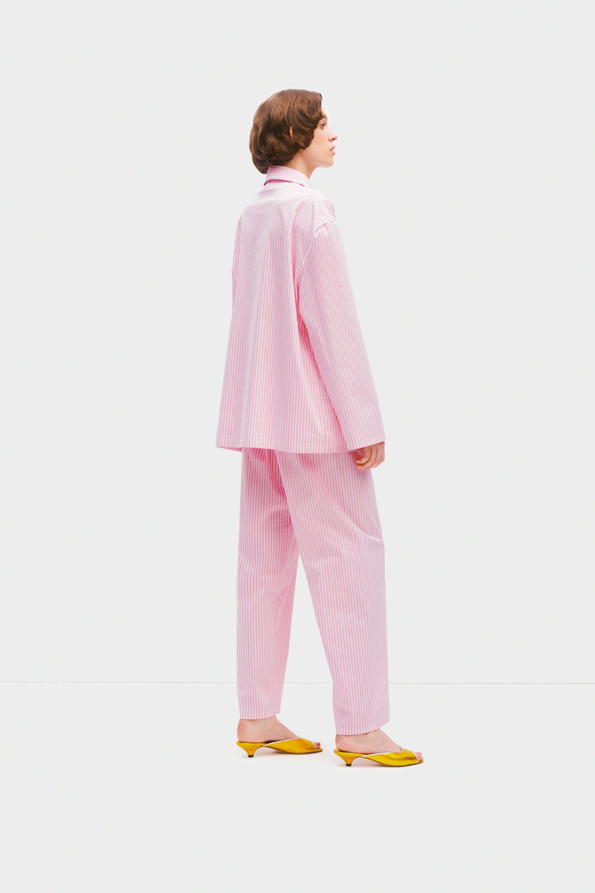 Cotton-Poplin піжама Lyra в рожеву смужку