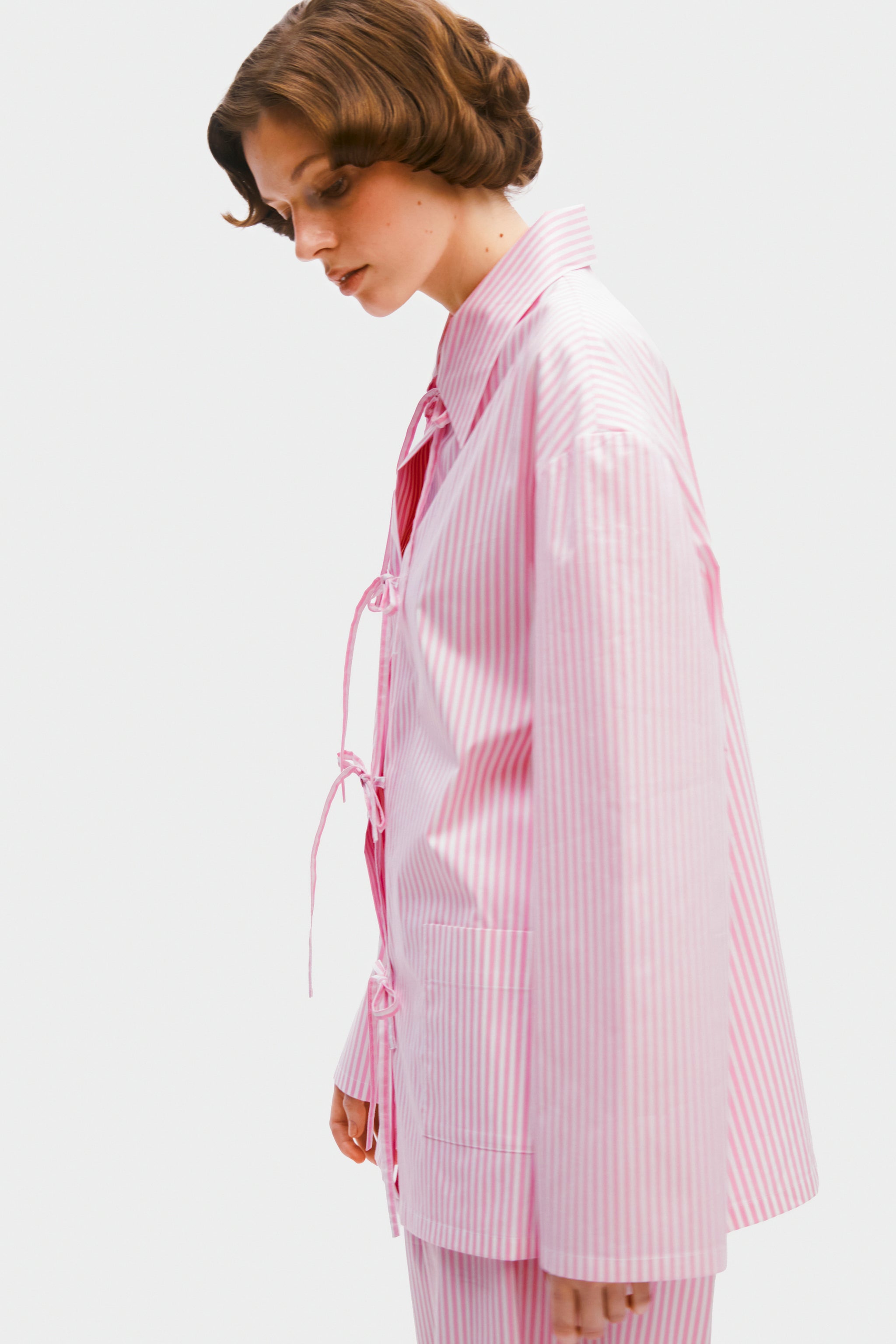 Cotton-Poplin піжама Lyra в рожеву смужку
