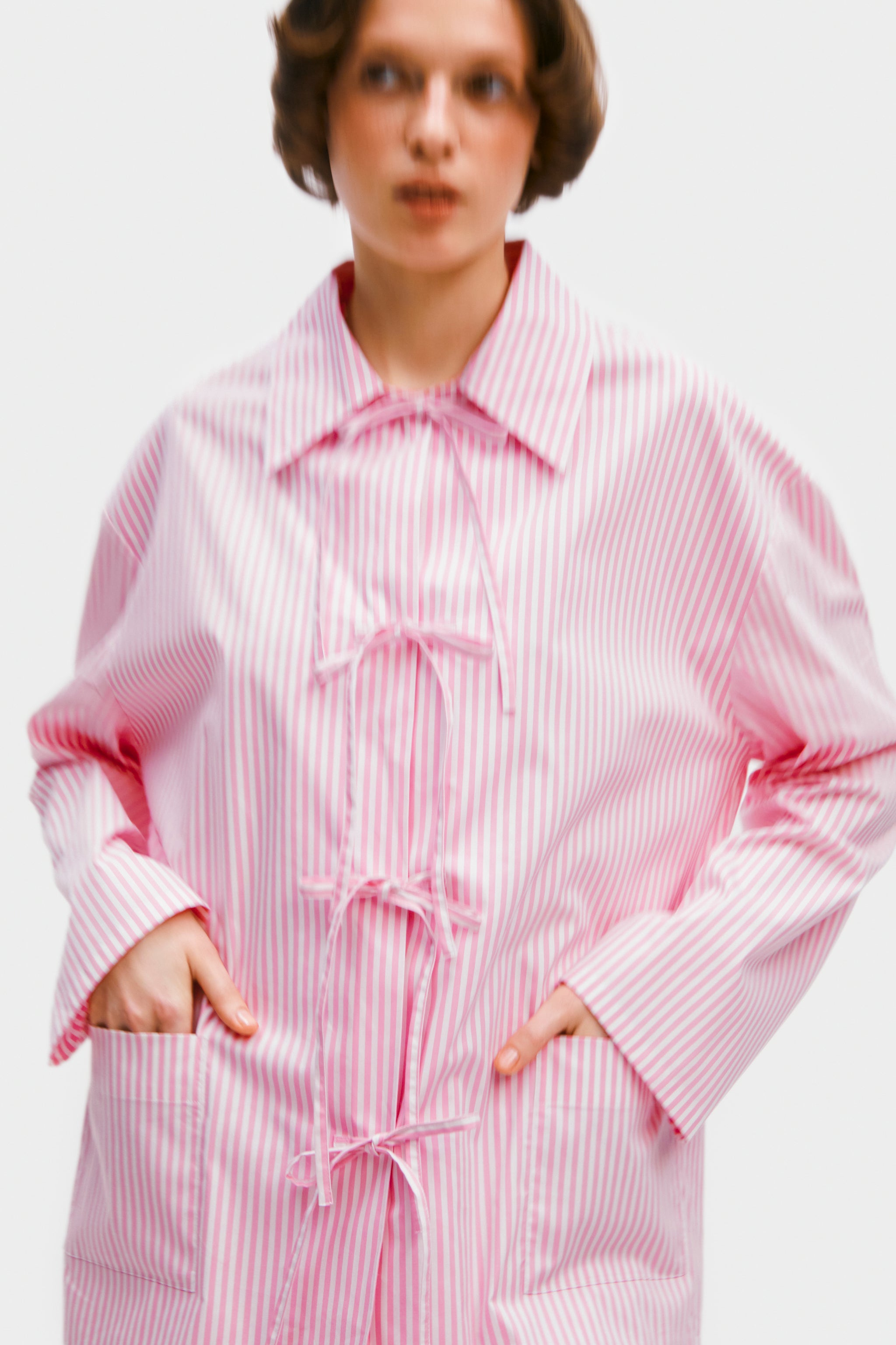 Cotton-Poplin піжама Lyra в рожеву смужку