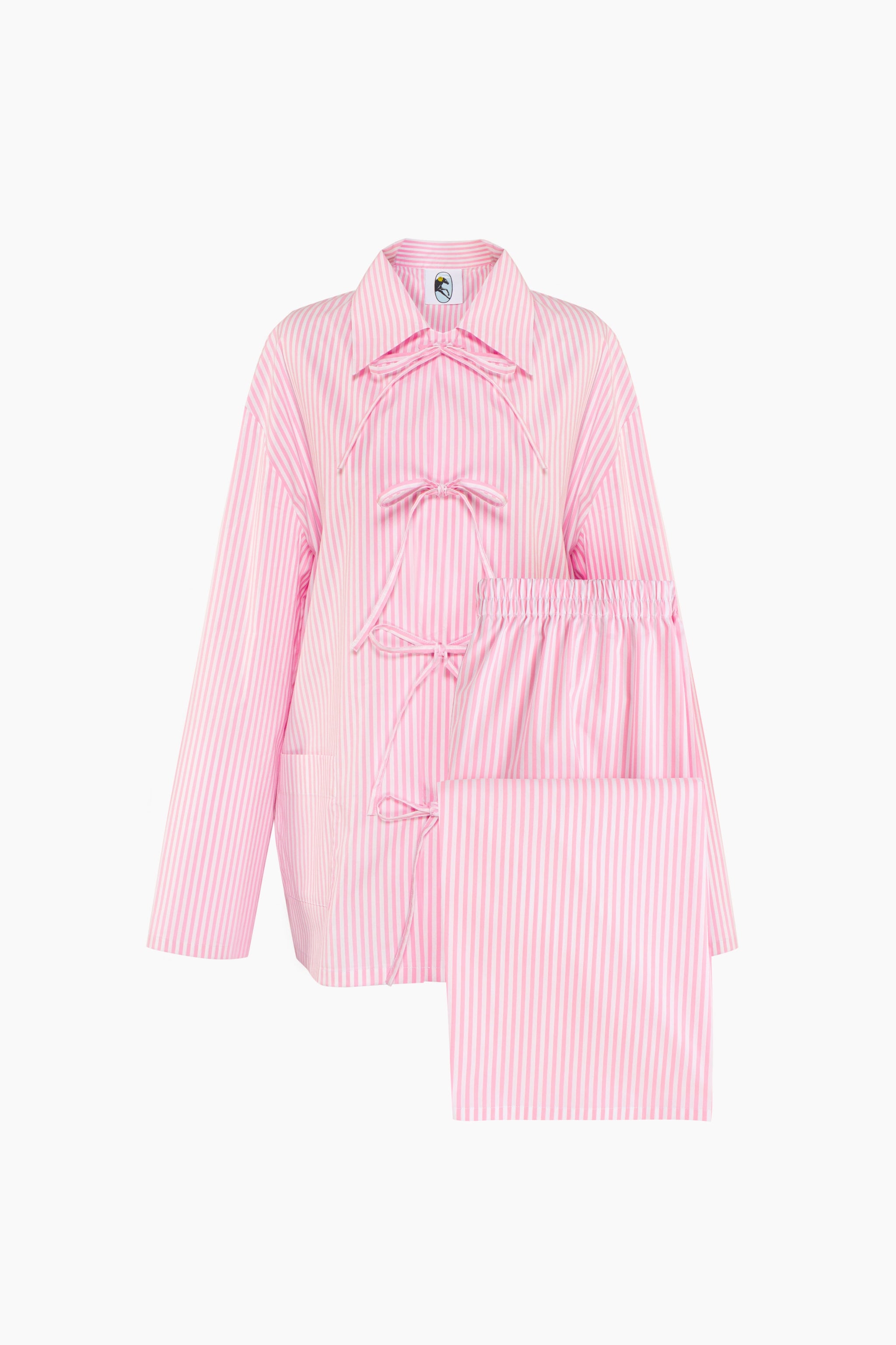 Cotton-Poplin піжама Lyra в рожеву смужку