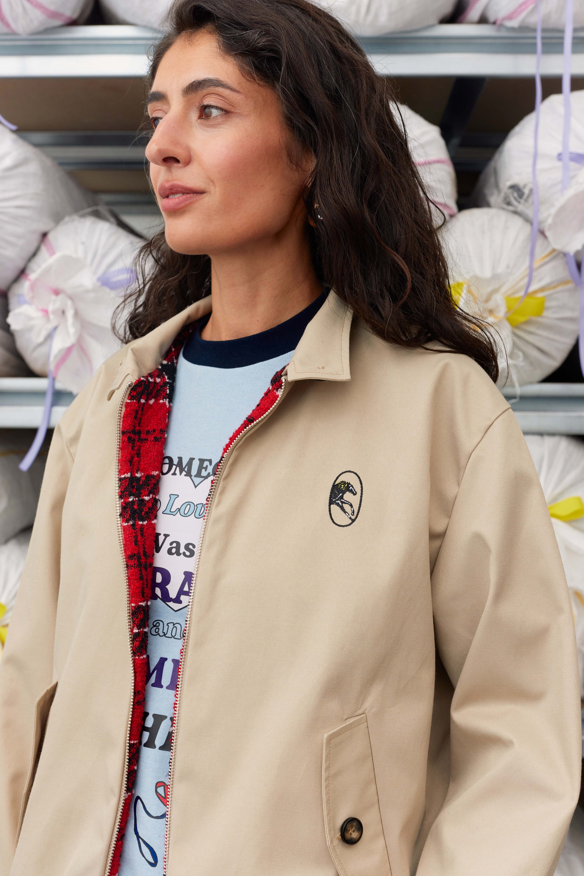 Куртка Harrington у бежевому кольорі