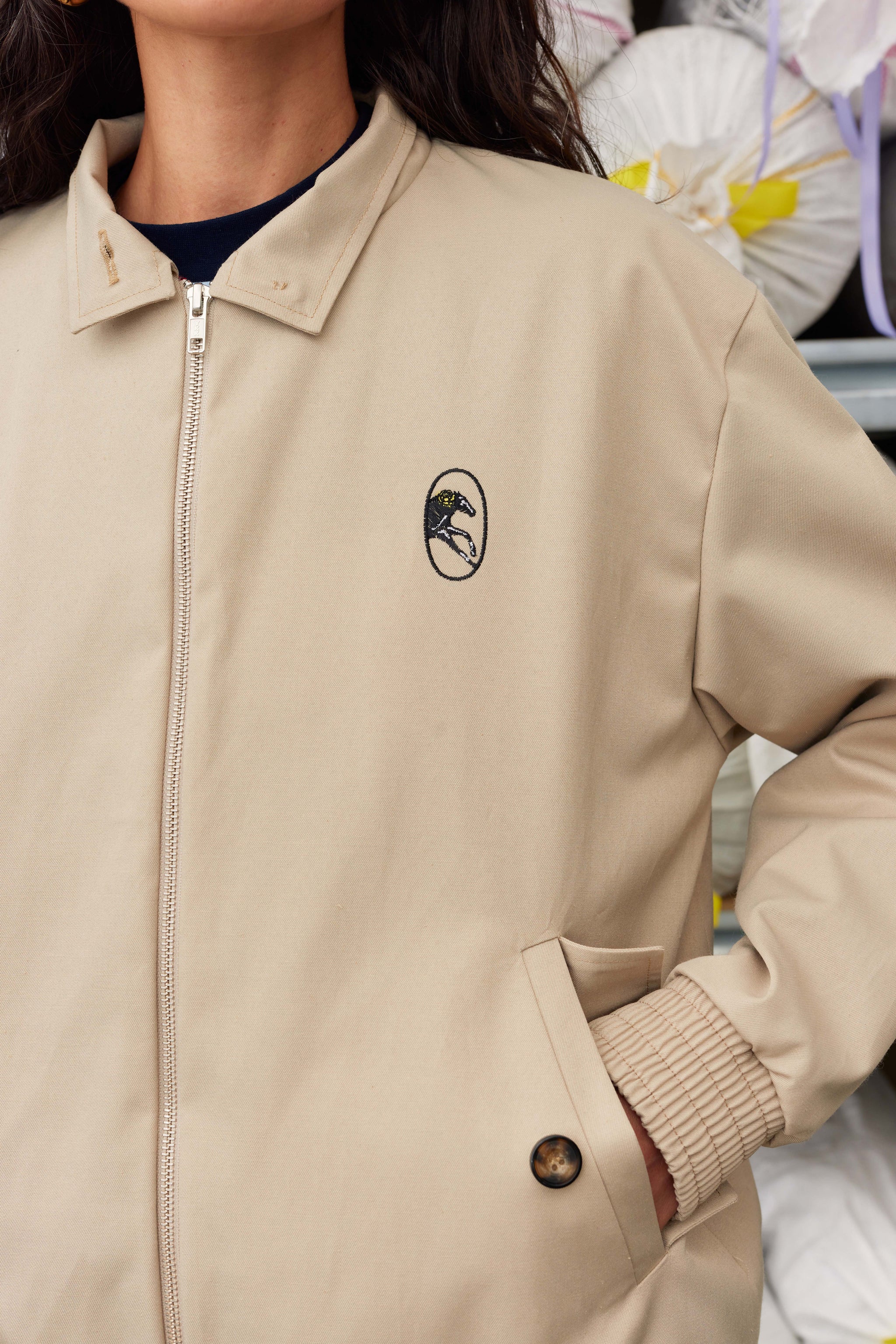Куртка Harrington у бежевому кольорі