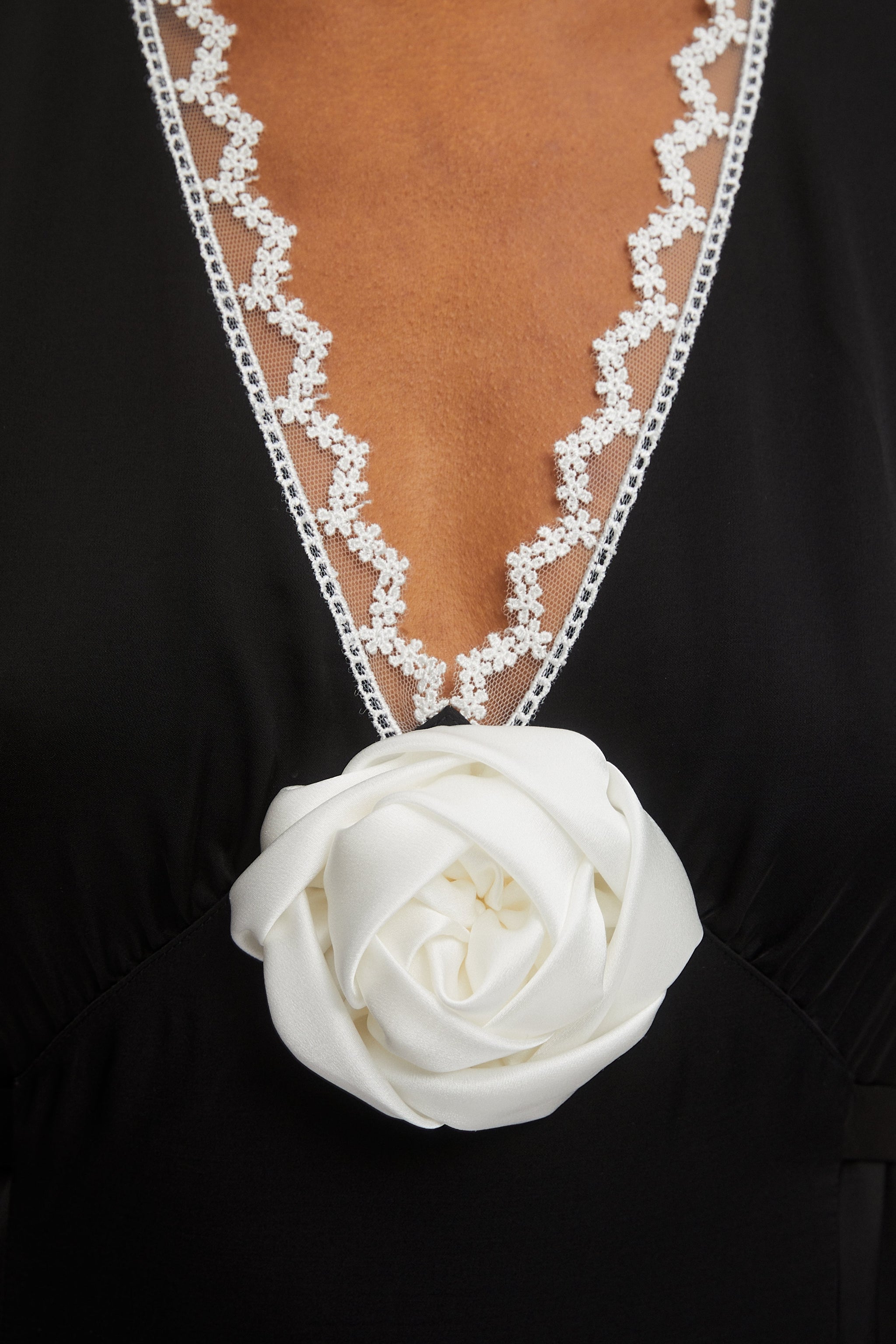 Атласна Сукня The Genus Rosa у Чорному